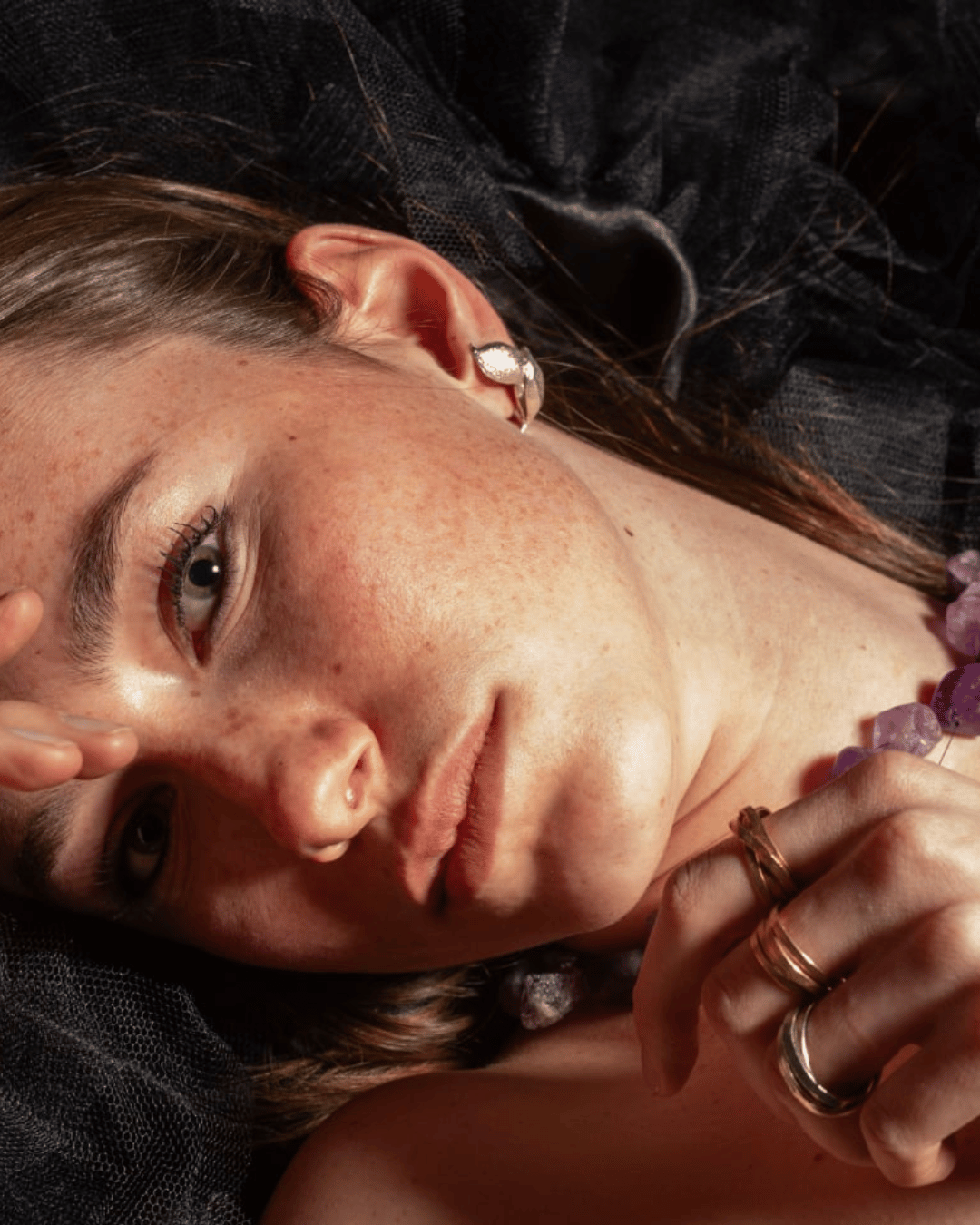 Sterling zilver oorbellen, handgemaakt uit het atelier van Claire Dries