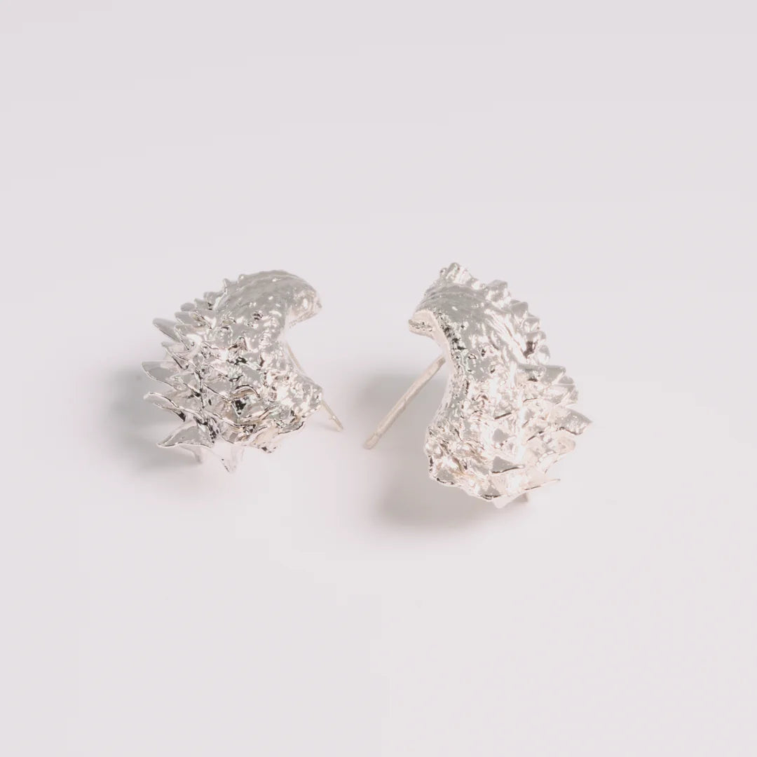 Sterling zilver oorbellen, handgemaakt uit het atelier van Claire Dries