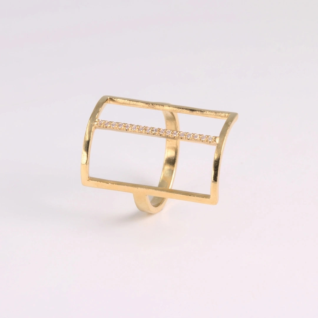 Rosegoud ring met lab-grown diamanten, handgemaakt atelier Claire Dries