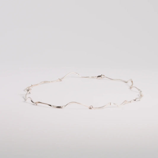 Sterling zilver ketting, handgemaakt uit het atelier van Claire Dries