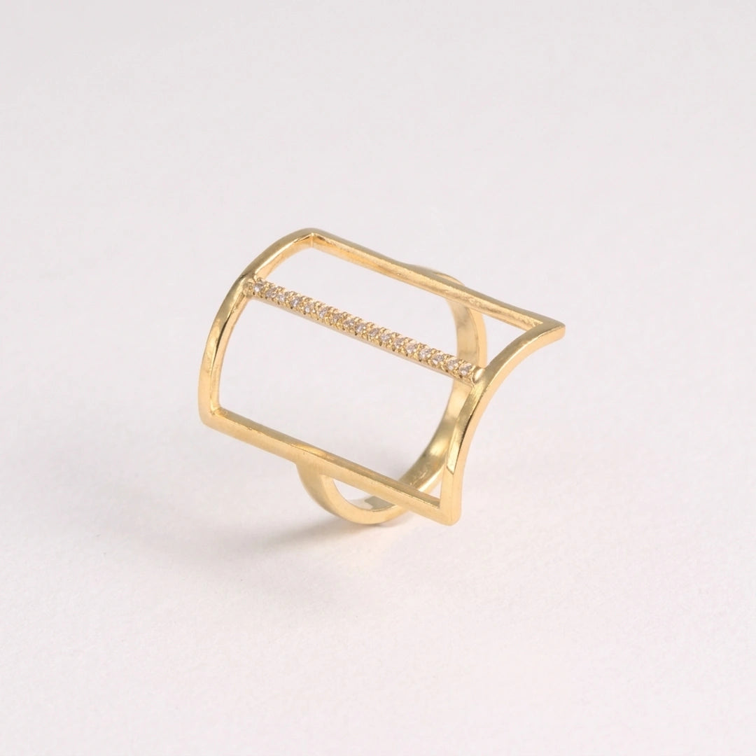 Rosegoud ring met lab-grown diamanten, handgemaakt atelier Claire Dries