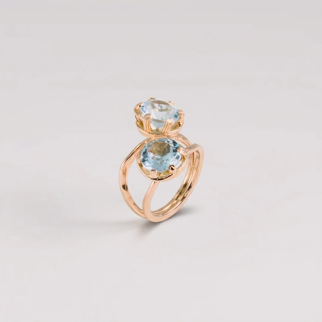 Rosegoud ring, handgemaakt uit het atelier van Claire Dries